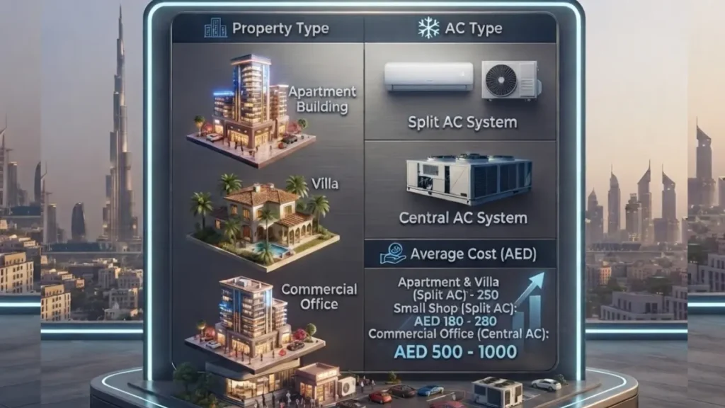 Average AC Gas Filling Cost in Dubai
