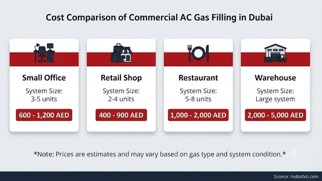Commercial HVAC Gas Filling Service in Dubai