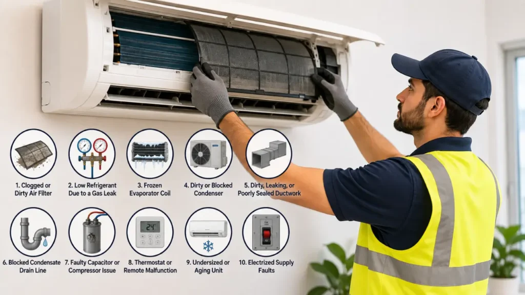 10 Common Causes of an AC Not Cooling in Dubai