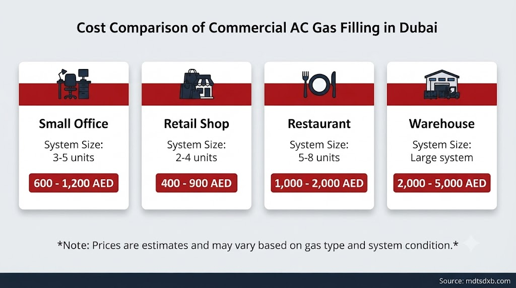 Commercial AC Gas Refilling in Dubai